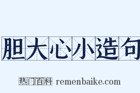 胆大心小造句是什么意思的图片